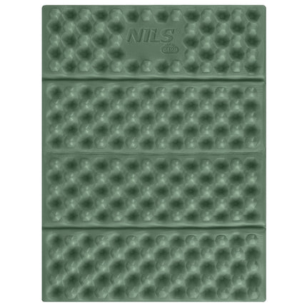 Kempingová sedací podložka, hliníkový podklad, 40 cm, zelená