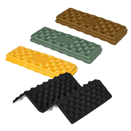 Kempingová sedací podložka, hliníkový podklad, 40 cm, zelená