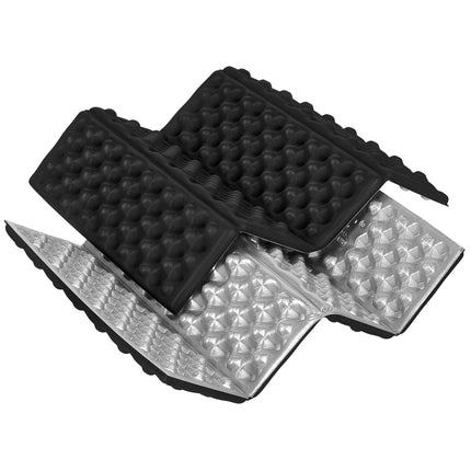 Kempingová sedací podložka, hliníková vrstva, 40 cm, černá