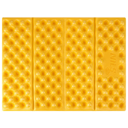 Kempingová sedací podložka, hliníková vrstva, 40 cm, žlutá