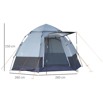 Camping tent for 3-4 people - Easy installation, waterproof