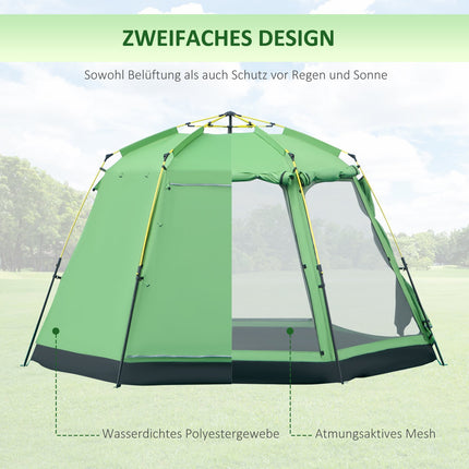 6-person family dome camping tent, waterproof, easy installation