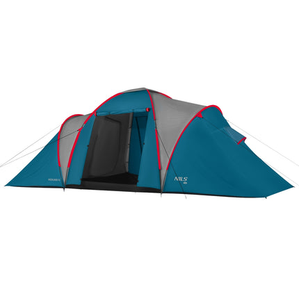 Camping Tent, Blue/Light Gray, 4-Person