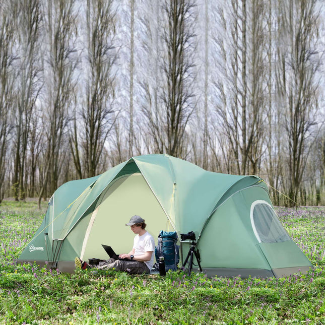 Tunelový kempingový stan pro 5-6 osob, odolný polyester