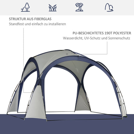 Kempingový a párty stan odolný proti povětrnosti, 3.5 x 3.5 x 2.3 M