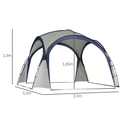 Kempingový a párty stan odolný proti povětrnosti, 3.5 x 3.5 x 2.3 M