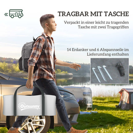 Kempingový stan pro 4 osoby, voděodolný, 2 kabiny