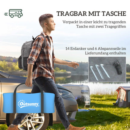 Kempingový stan pro 4 osoby, voděodolný, 2 kabiny
