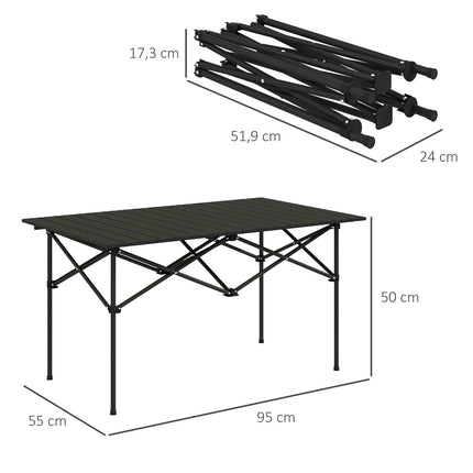 Kempingový stůl - hliníkový, skládací, lehký, pro 2 osoby
