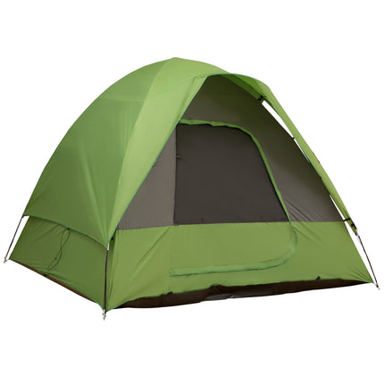 Kempingový stan pro 4-5 osob, sklolaminát a polyester, zelená