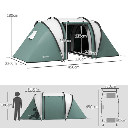 Lightweight 4-5 person water-repellent family camping tent