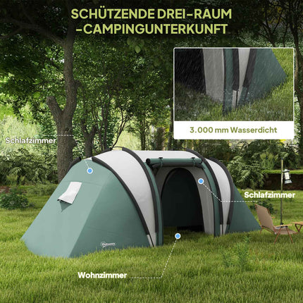 Lightweight 4-5 person water-repellent family camping tent