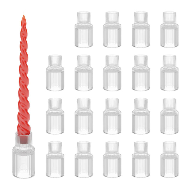 Kandelaar in glas 20-pack