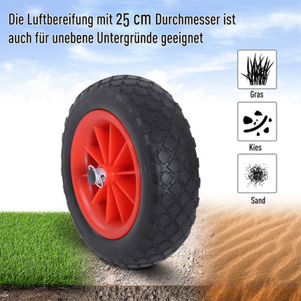 Canoe and kayak cart, foldable with PU wheels, 90 kg capacity