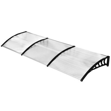 Oblouková vchodová stříška, polykarbonát s UV ochranou, 90x295 cm