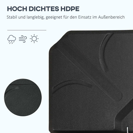 Závaží pro podstavec bočního slunečníku, HDPE, nosnost 56kg