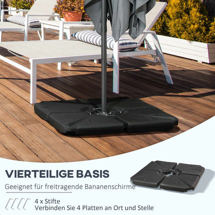Závaží pro podstavec bočního slunečníku, HDPE, nosnost 56kg