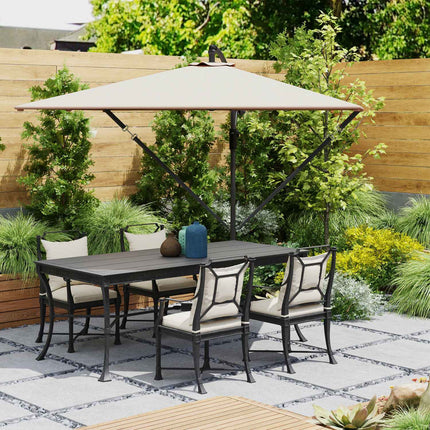 Cantilever Parasol Ø260 cm, UV 50+, Water-repellent, Khaki