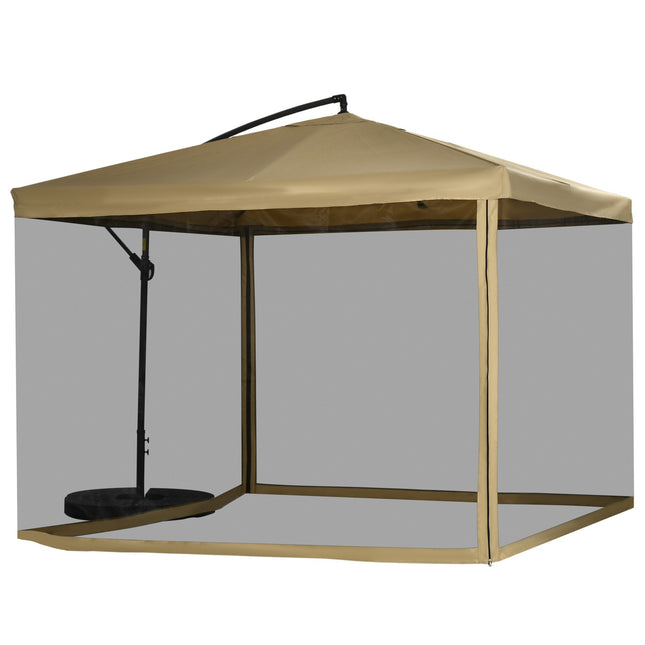 Velký boční slunečník 296x296cm – pro zahradu a terasu