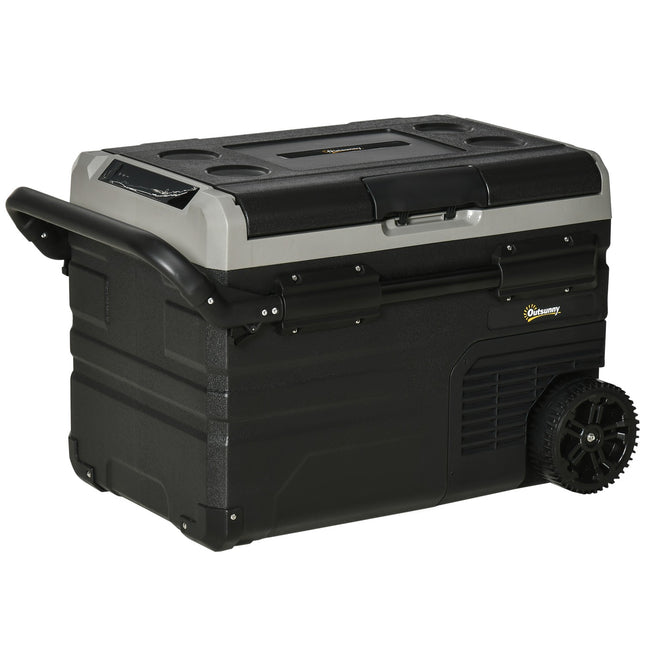 Autochladnička 40L, LED, kompresor, kolečka, dvojí napětí