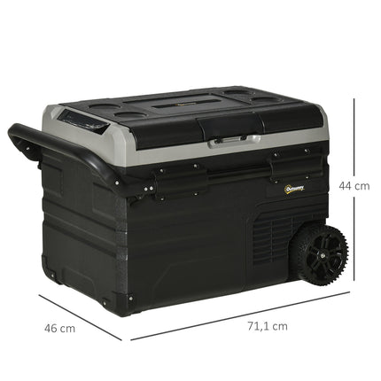 Autochladnička 40L, LED, kompresor, kolečka, dvojí napětí