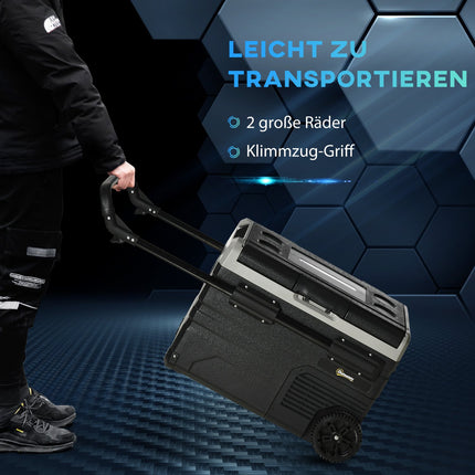 Autochladnička 40L, LED, kompresor, kolečka, dvojí napětí