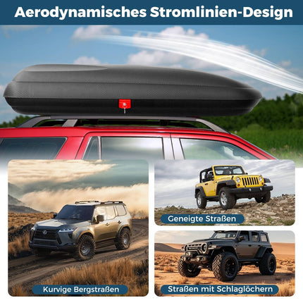 Střešní box 400L – uzamykatelný, odolný, aerodynamický