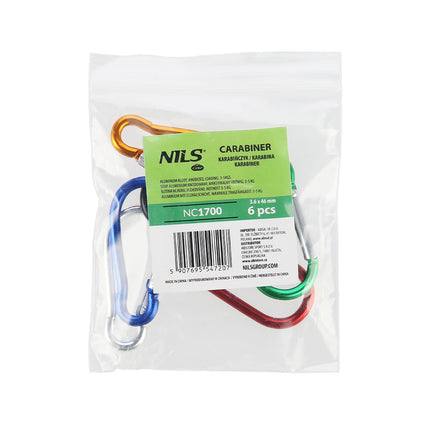 Karabiner-Set, 6 Stk. – Robust und leicht