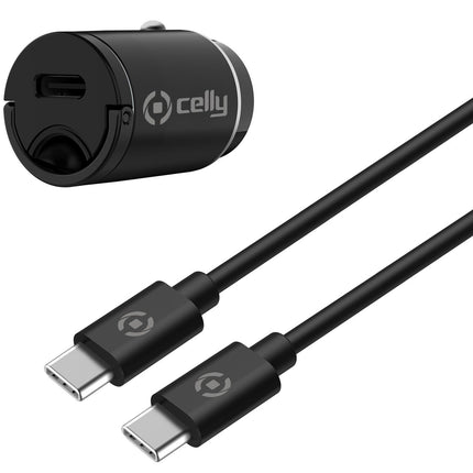 Nabíječka do auta Mini USB-C PD 20W + kabel USB-C na USB-C
