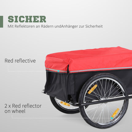 Lastenfahrradanhänger - Transportmittel, schwarz und rot