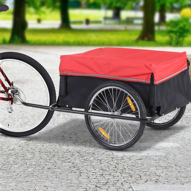 Nákladní vozík za kolo – přeprava nákladu, černá a červená