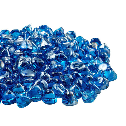 Caribbean Blue Fire Pit Glass Beads, 10 lb, 1 Inch