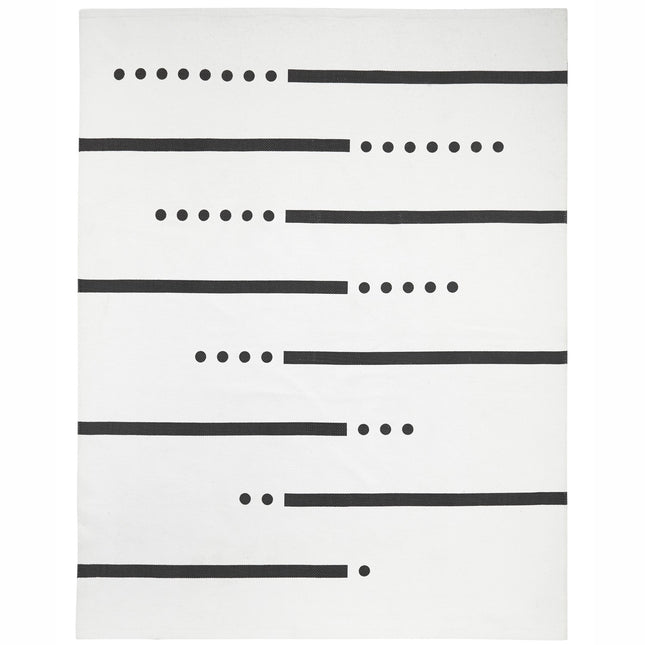 Koberec bílo-šedý 130x160 cm