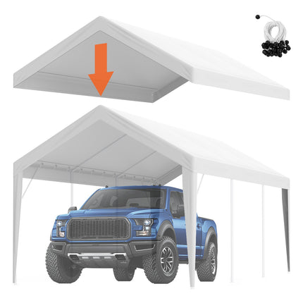 Carport Replacement Canopy Cover 10x20 Ft, Waterproof UV