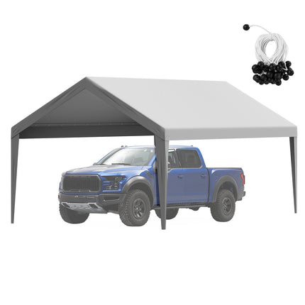 Carport Replacement Canopy Cover 12 x 20 ft, Waterproof Top, Grey