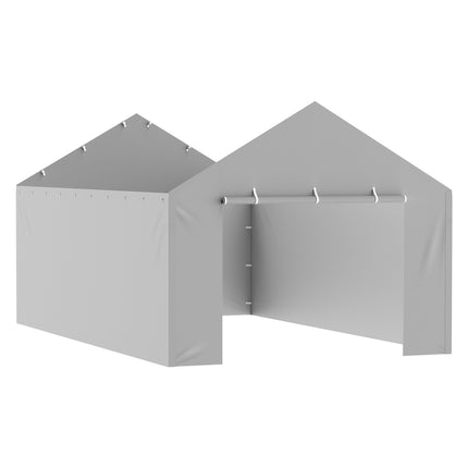 Carport Sidewall Replacement Cover 12 x 20 ft, Gray