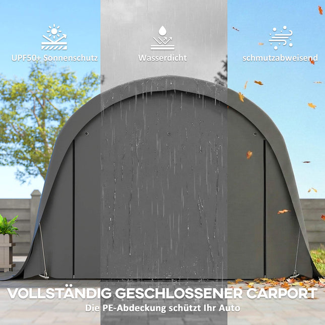 Carporttent 3x6m Waterdicht met afneembare zijwanden