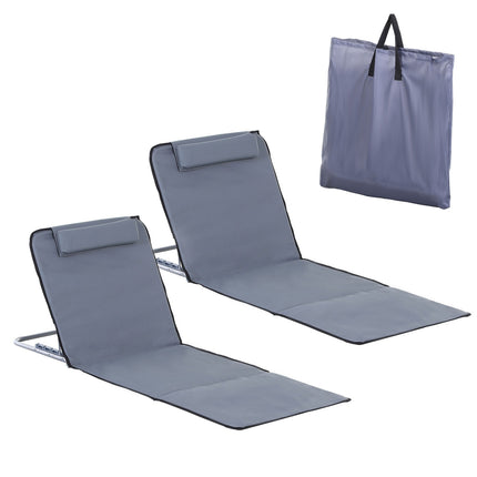 Nastavitelné přenosné lehátko z oceli – 134x48x36-45cm