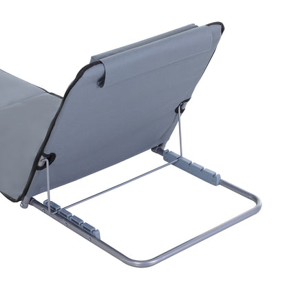 Nastavitelné přenosné lehátko z oceli – 134x48x36-45cm