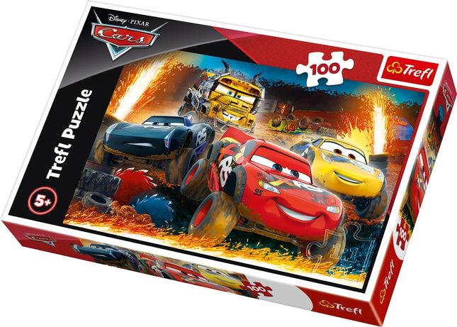 Puzzle s auty, 100 dílků, zábava pro děti i rodinu