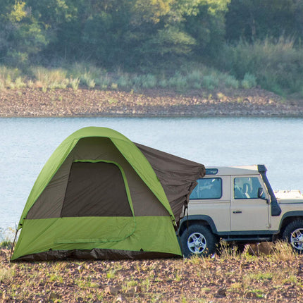 Kempingový stan pro 4-5 osob, sklolaminát a polyester, zelená