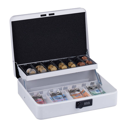 Cash drawer with combination