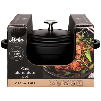 Kastrol s pokličkou, 2.6L litý hliník