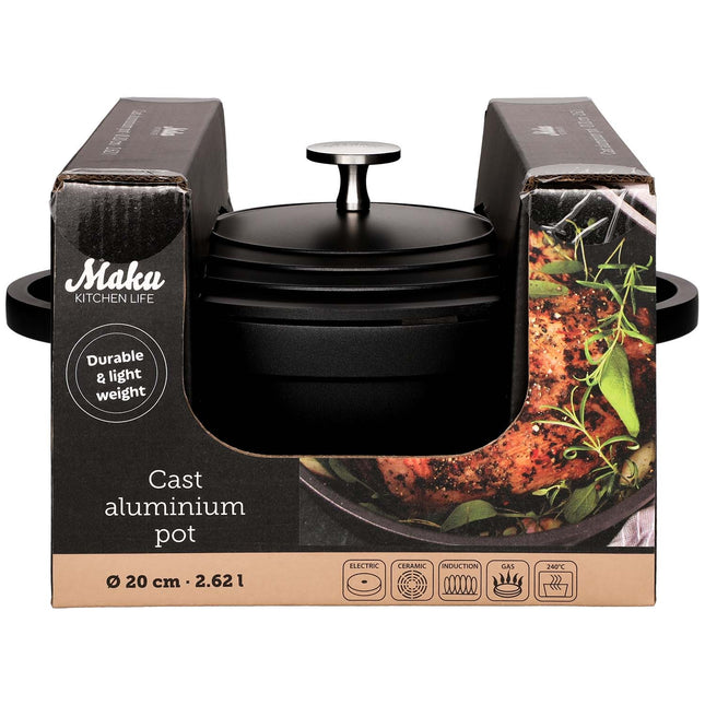 Kastrol s pokličkou, 2.6L litý hliník