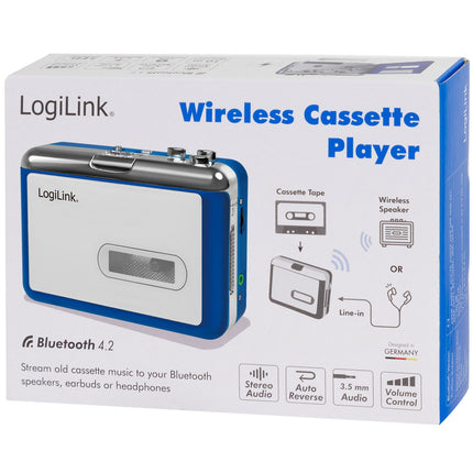 Kazetový přehrávač pro Bluetooth sluchátka/reproduktory