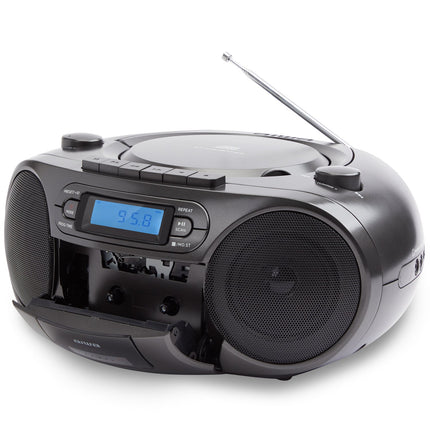 Radiomagnetofon CD/FM rádio/kazeta/USB/BT černá