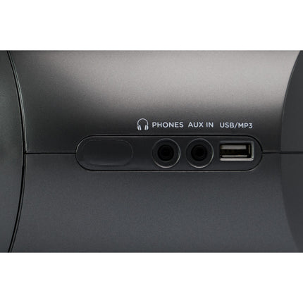 Radiomagnetofon CD/FM rádio/kazeta/USB/BT tmavě šedá