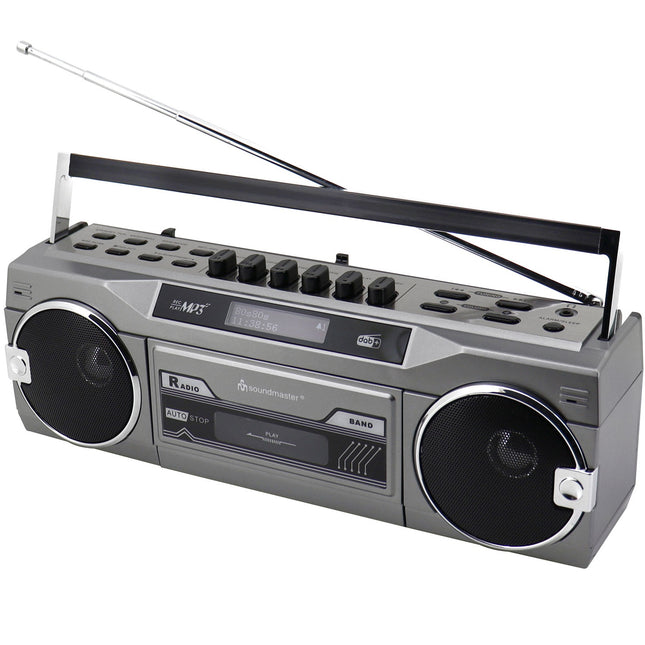 Radiomagnetofon stereo Bluetooth SRR80TI stříbrná