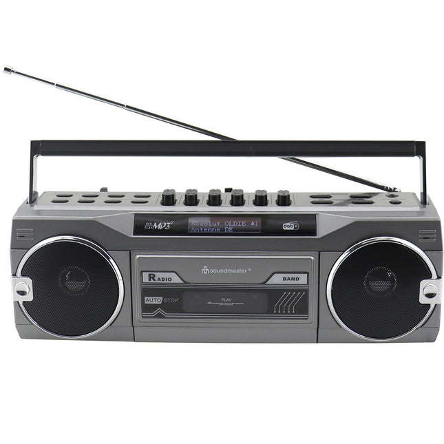 Radiomagnetofon stereo Bluetooth SRR80TI stříbrná