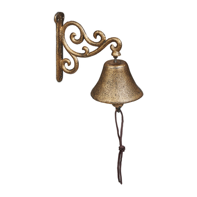 Cast Iron Door Bell, Gold Finish